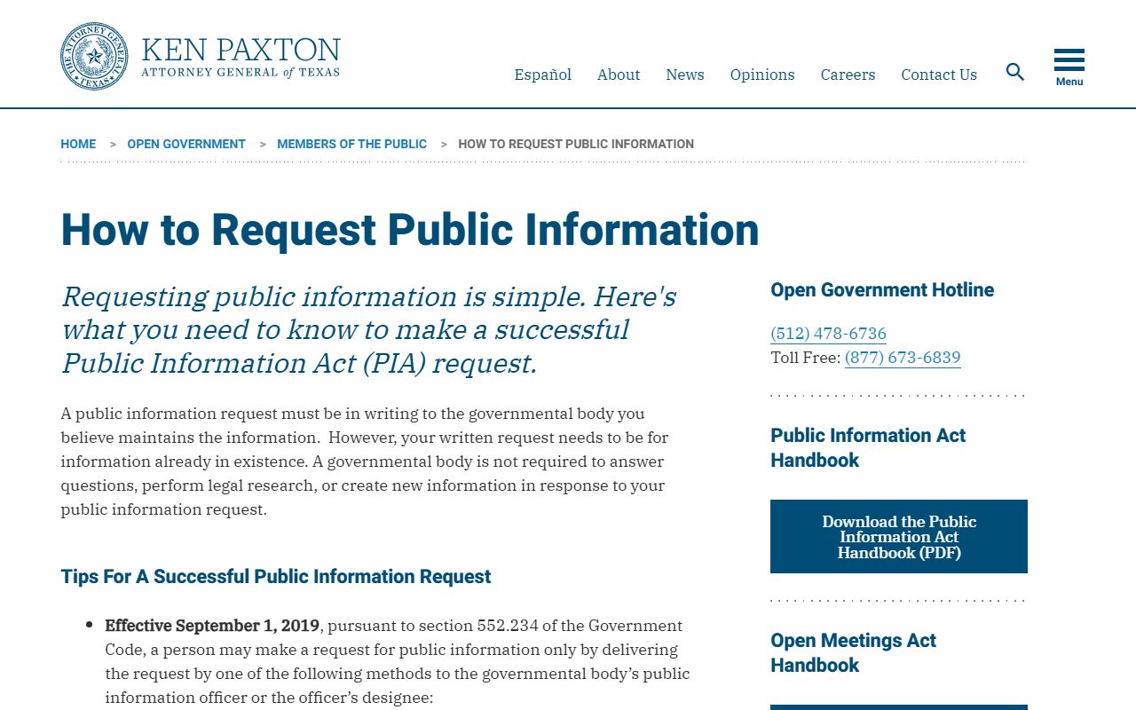 Uvalde County inmate records Texas PIA request guidance